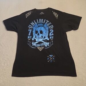 Echo Unltd MMA by Ecko Unlimited Mens Size XL Short Sleeve Graphic Tee Black